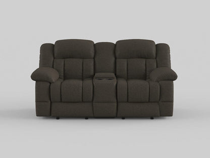 Homelegance  - Laurelton Double Glider Reclining Love Seat W/ Center Console in chocolate - 9636-2  view 10