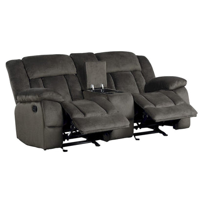 Homelegance  - Laurelton Double Glider Reclining Love Seat W/ Center Console in chocolate - 9636-2  view 12