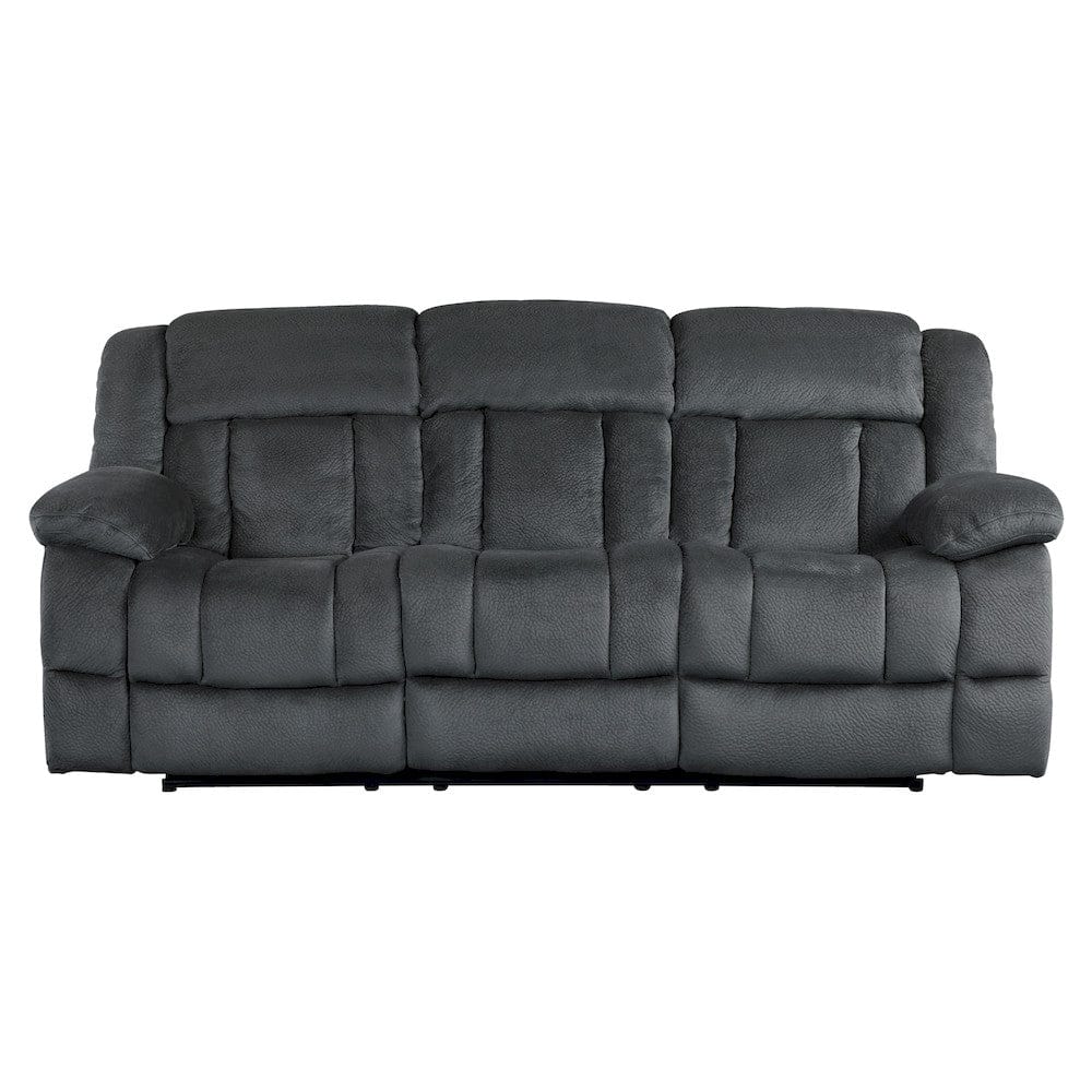 Homelegance  - Laurelton Double Reclining Sofa in Charcoal - 9636CC-3  view 1