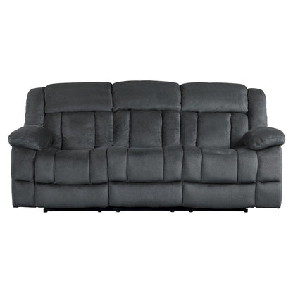 Homelegance  - Laurelton Double Reclining Sofa in Charcoal - 9636CC-3  view 1