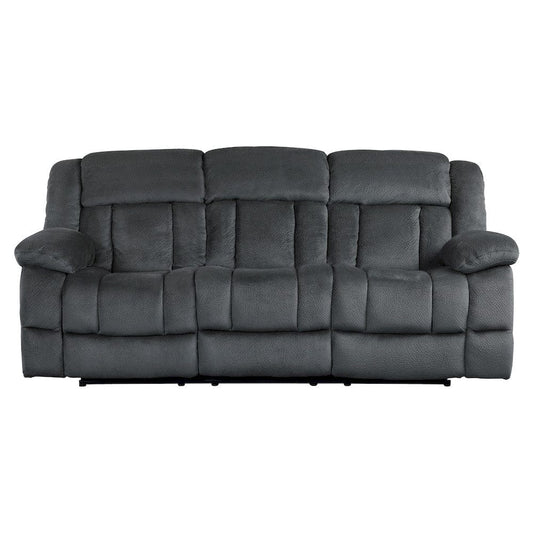 Homelegance  - Laurelton Double Reclining Sofa in Charcoal - 9636CC-3  view 1