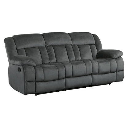 Homelegance  - Laurelton Double Reclining Sofa in Charcoal - 9636CC-3  view 4