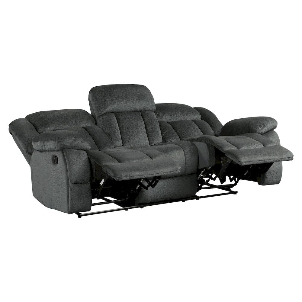 Homelegance  - Laurelton Double Reclining Sofa in Charcoal - 9636CC-3  view 5