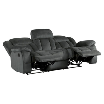 Homelegance  - Laurelton Double Reclining Sofa in Charcoal - 9636CC-3  view 5