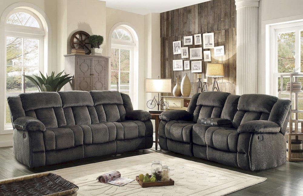 Homelegance  - Laurelton Double Reclining Sofa in chocolate - 9636-3  view 5