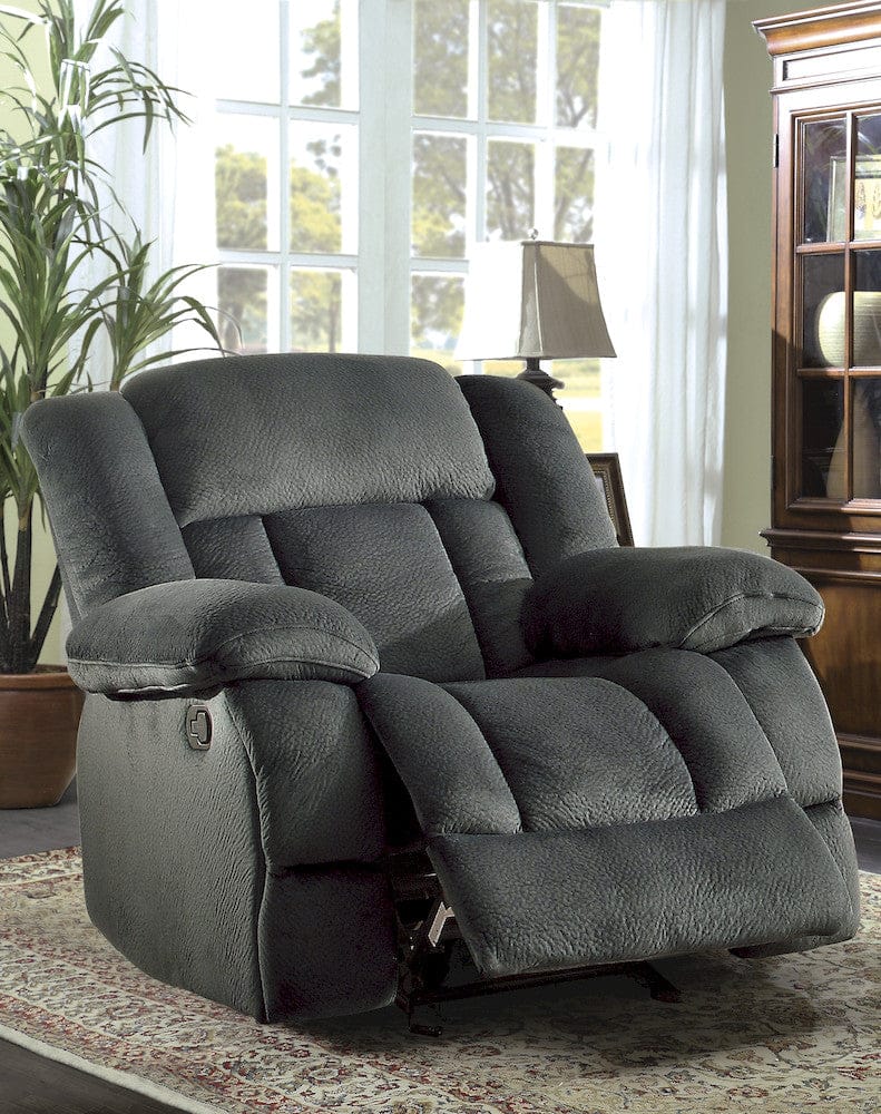 Homelegance  - Laurelton Glider Reclining Chair in Charcoal - 9636CC-1  view 2