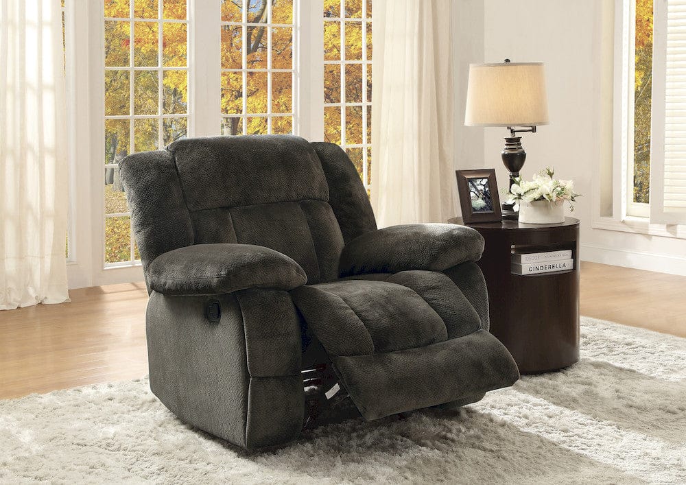 Homelegance  - Laurelton Glider Reclining Chair in chocolate - 9636-1  view 6