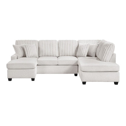 Homelegance  - Lawson 2-Piece Sectional W/ Chaise in Taupe - 8470TPEx23LCRC  view 3
