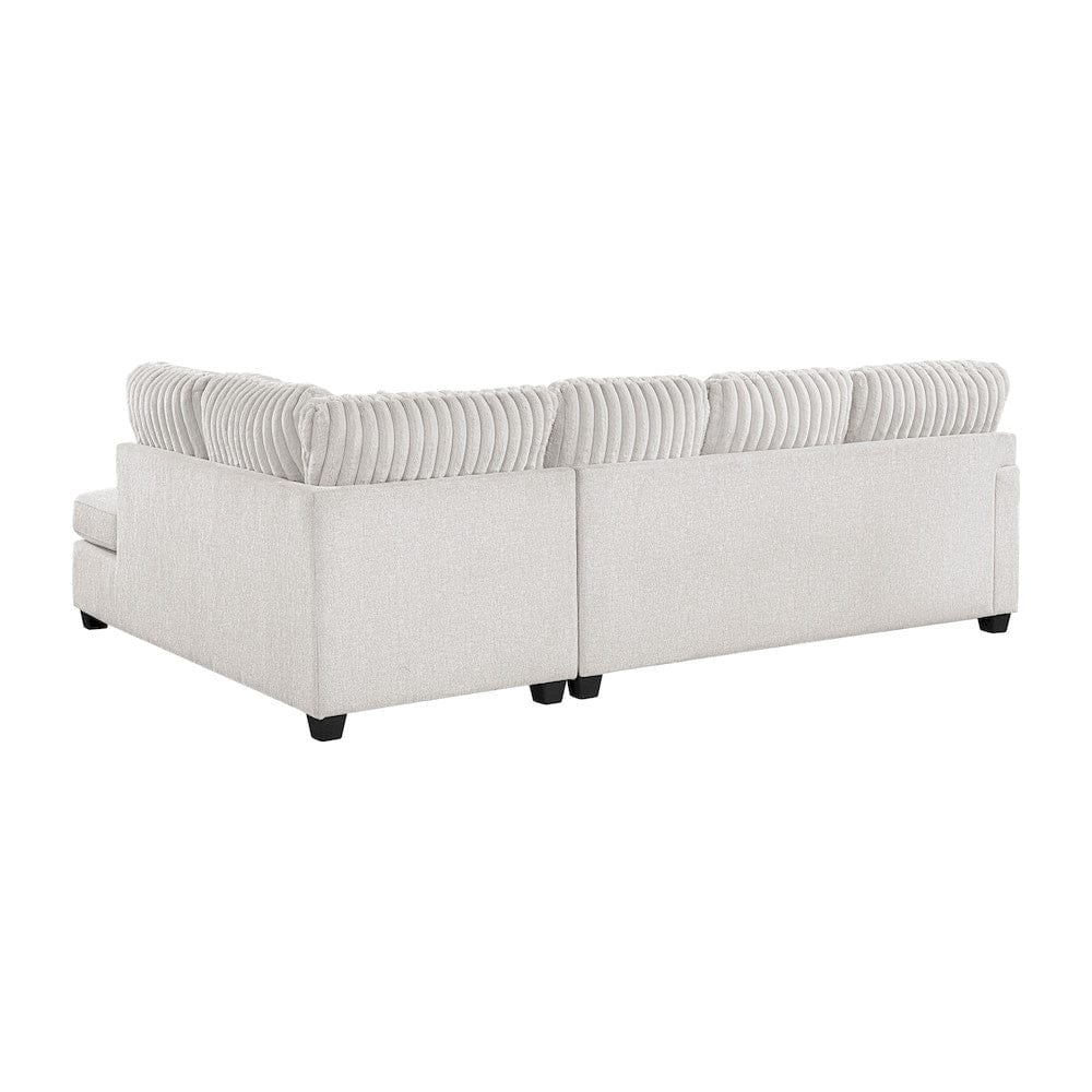 Homelegance  - Lawson 2-Piece Sectional W/ Chaise in Taupe - 8470TPEx23LCRC  view 5