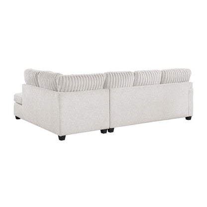 Homelegance  - Lawson 2-Piece Sectional W/ Chaise in Taupe - 8470TPEx23LCRC  view 5