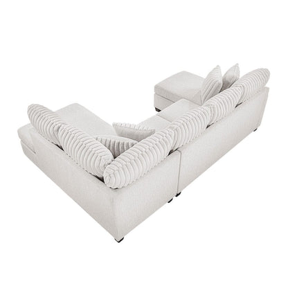 Homelegance  - Lawson 2-Piece Sectional W/ Chaise in Taupe - 8470TPEx23LCRC  view 6
