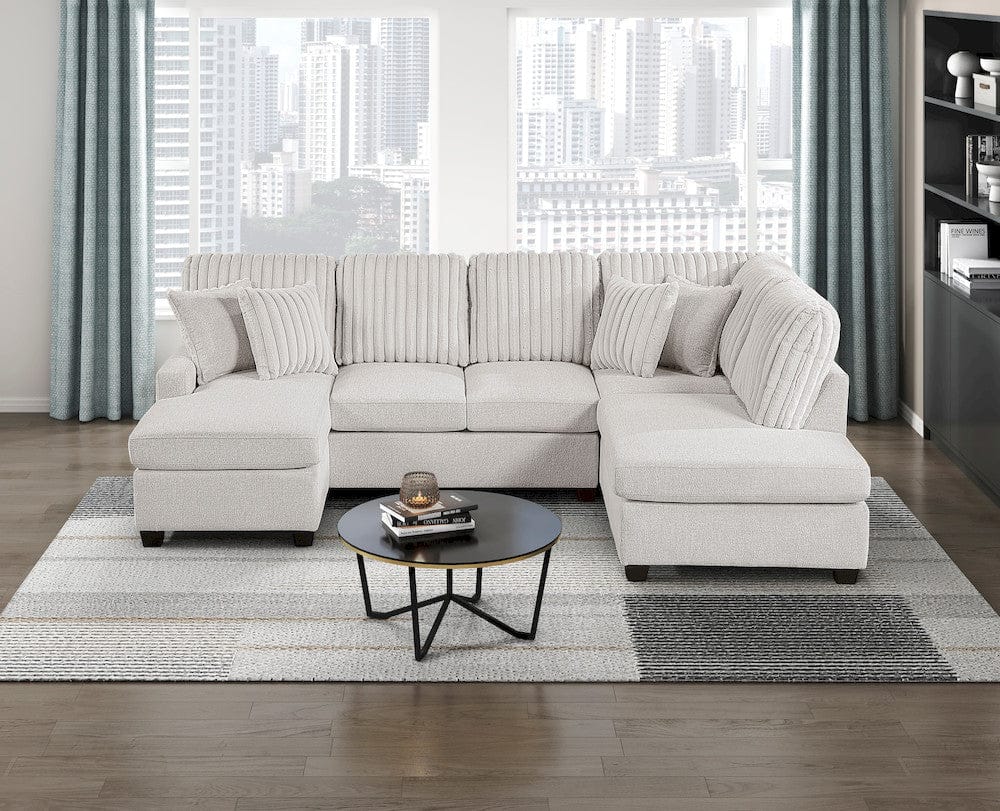 Homelegance  - Lawson 2-Piece Sectional W/ Chaise in Taupe - 8470TPEx23LCRC  view 12
