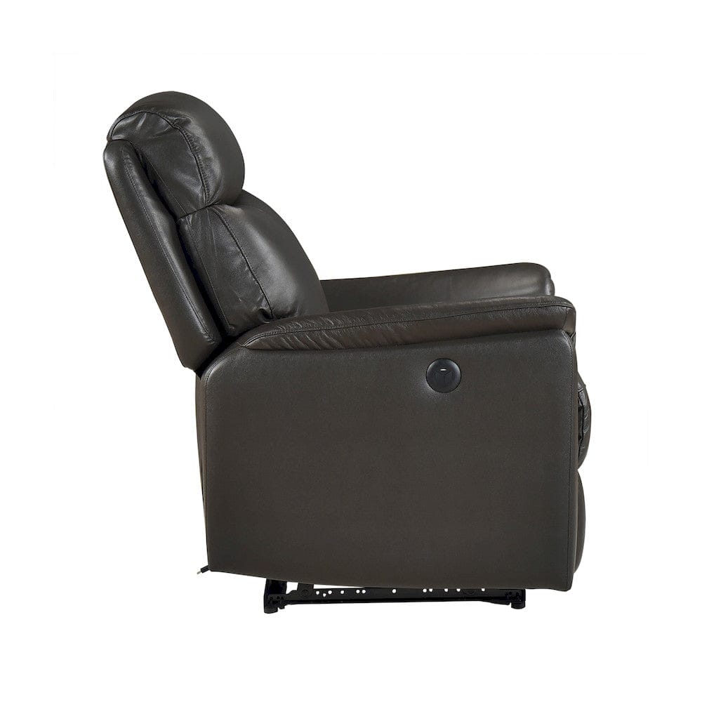 Homelegance  - Leif Power Reclining Chair in Dark brown - 8459DBR-1PW  view 3