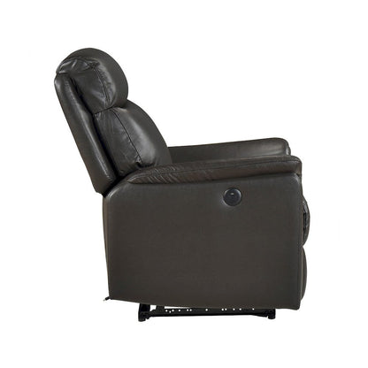 Homelegance  - Leif Power Reclining Chair in Dark brown - 8459DBR-1PW  view 3