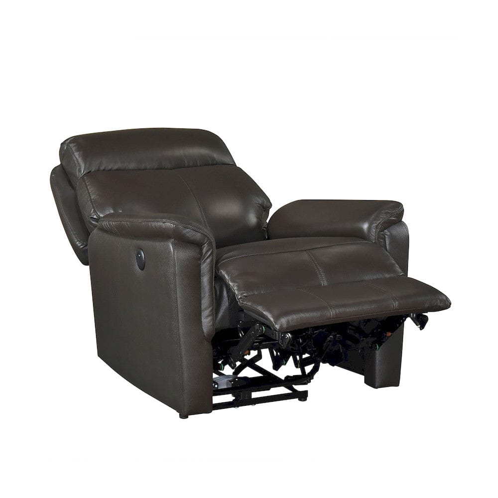 Homelegance  - Leif Power Reclining Chair in Dark brown - 8459DBR-1PW  view 6