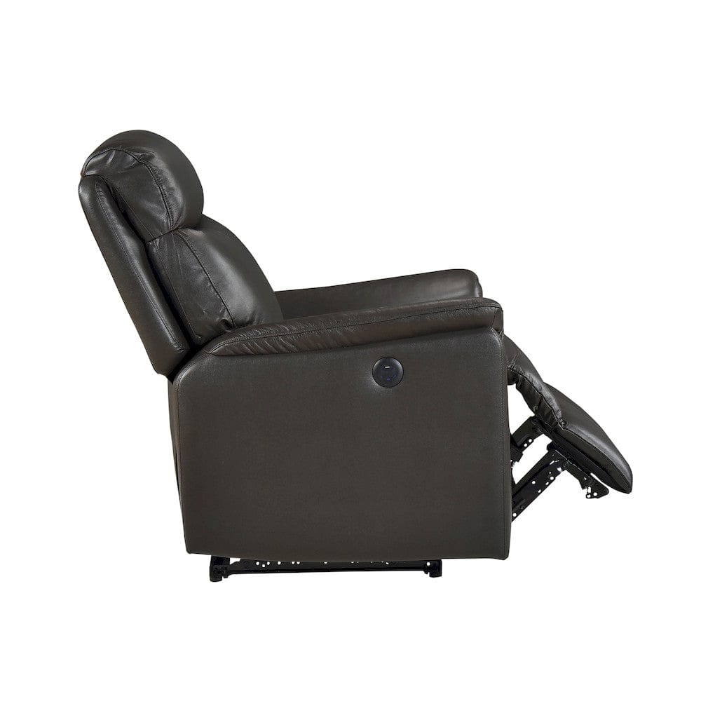 Homelegance  - Leif Power Reclining Chair in Dark brown - 8459DBR-1PW  view 7