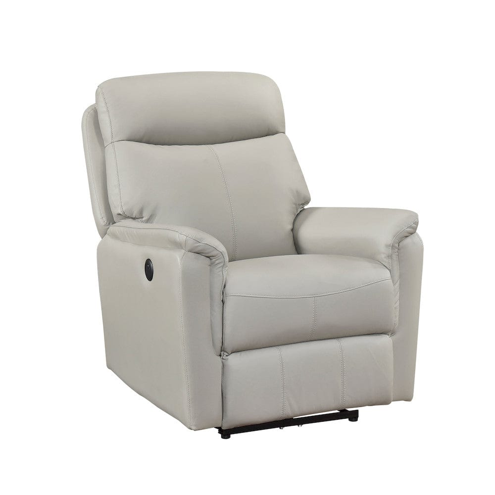 Homelegance  - Leif Power Reclining Chair in Light gray - 8459LGY-1PW  view 1