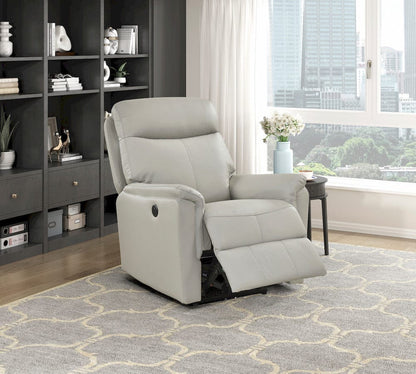 Homelegance  - Leif Power Reclining Chair in Light gray - 8459LGY-1PW  view 2