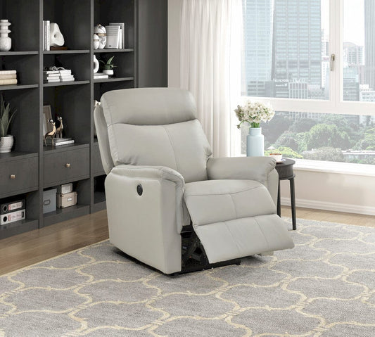 Homelegance  - Leif Power Reclining Chair in Light gray - 8459LGY-1PW  view 2