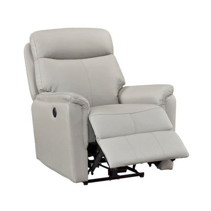 Homelegance  - Leif Power Reclining Chair in Light gray - 8459LGY-1PW  view 7