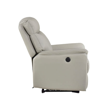 Homelegance  - Leif Power Reclining Chair in Light gray - 8459LGY-1PW  view 8