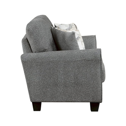 Homelegance  - Lemond Love Seat in Dark gray - 9214NGH-2  view 6