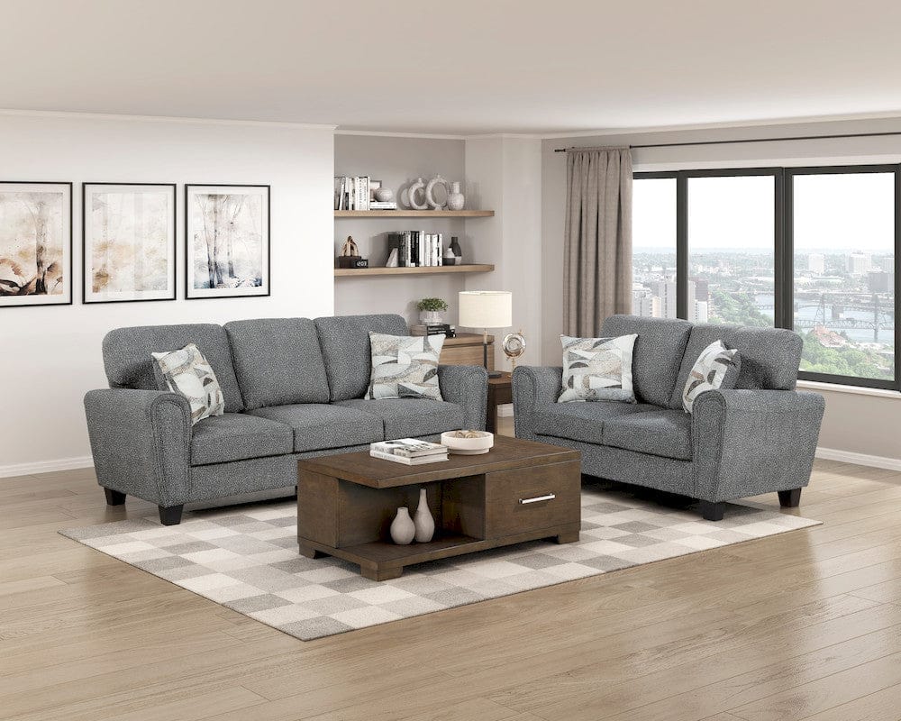 Homelegance  - Lemond Love Seat in Dark gray - 9214NGH-2  view 10