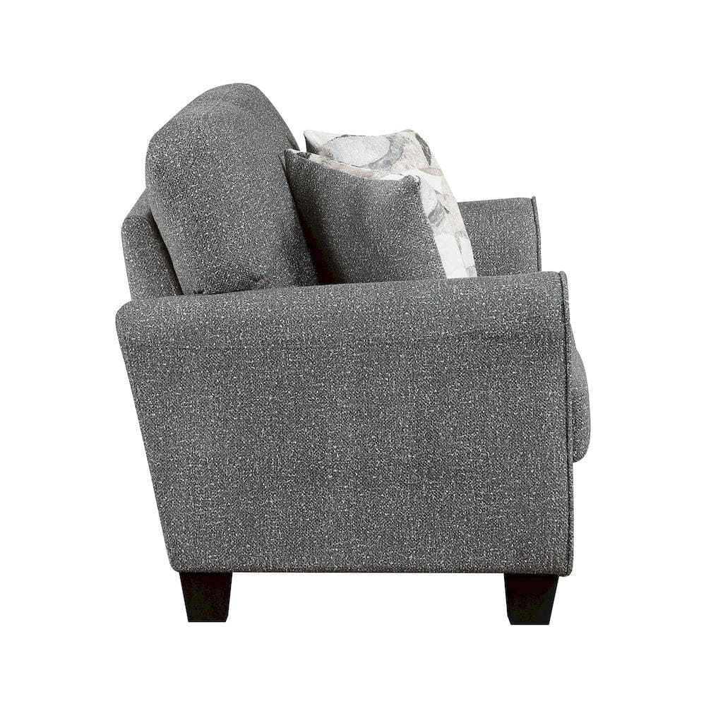 Homelegance  - Lemond Sofa in Dark gray - 9214NGH-3  view 3