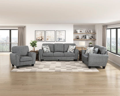 Homelegance  - Lemond Sofa in Dark gray - 9214NGH-3  view 9