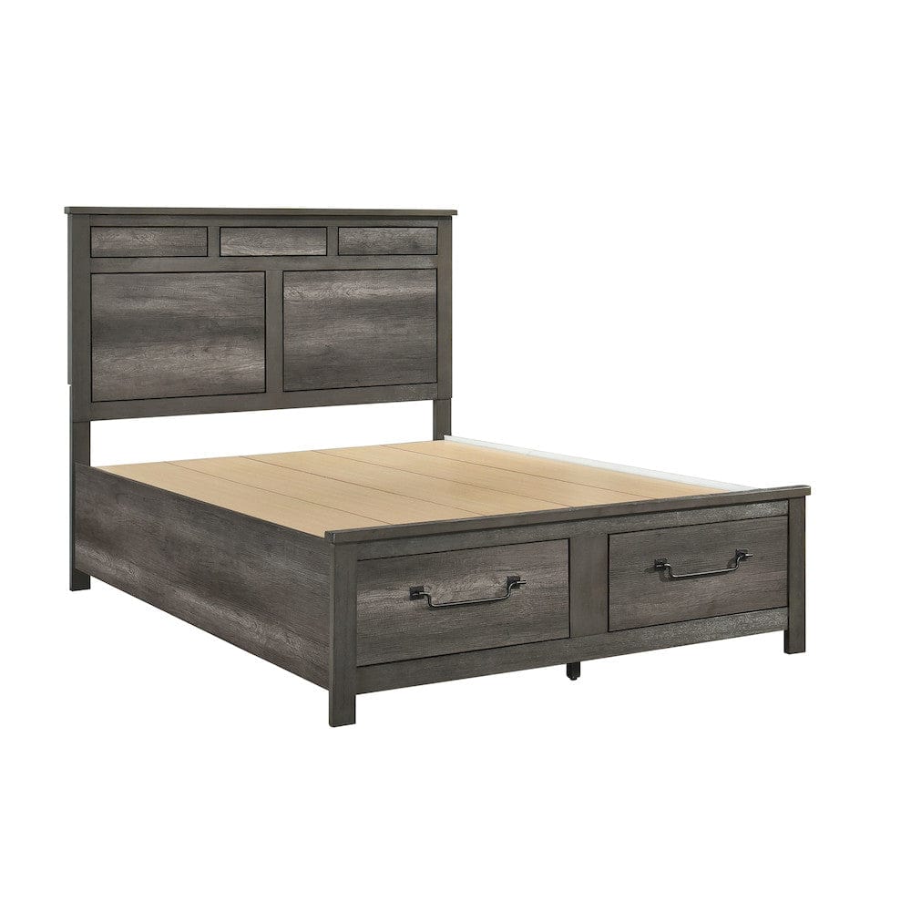 Homelegance  - Lenior Queen Platform Bed W/ Footboard Storage - 1342-1x  view 5