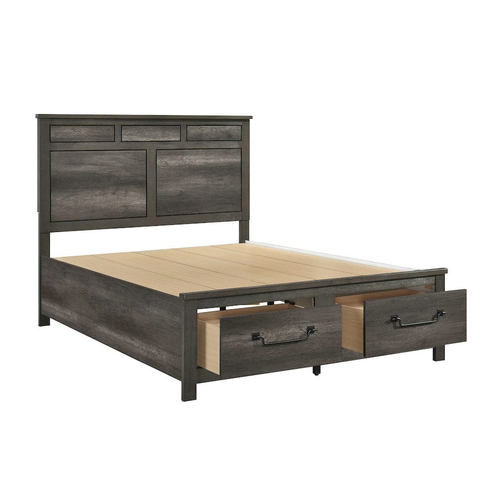 Homelegance  - Lenior Queen Platform Bed W/ Footboard Storage - 1342-1x  view 9