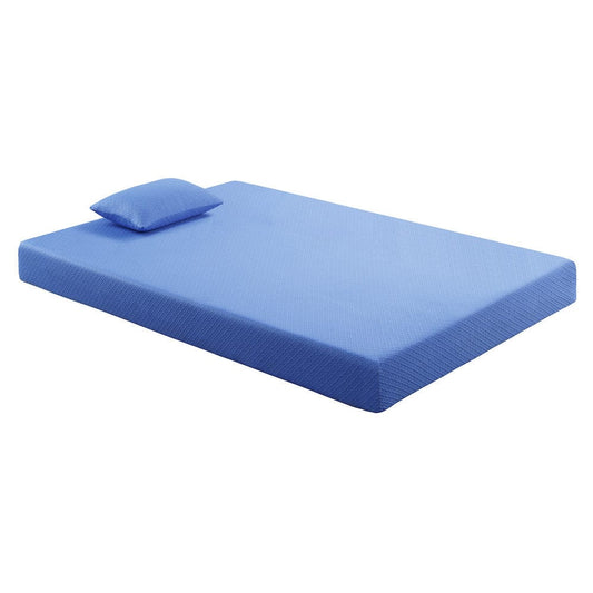 Homelegance  - Leo 7" Blue Full Gel-Infused Memory Foam Mattress and Pillow Set in Blue - MT-PG07BLF  view 1