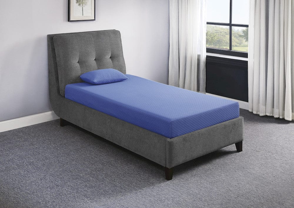 Homelegance  - Leo 7" Blue Full Gel-Infused Memory Foam Mattress and Pillow Set in Blue - MT-PG07BLF  view 2