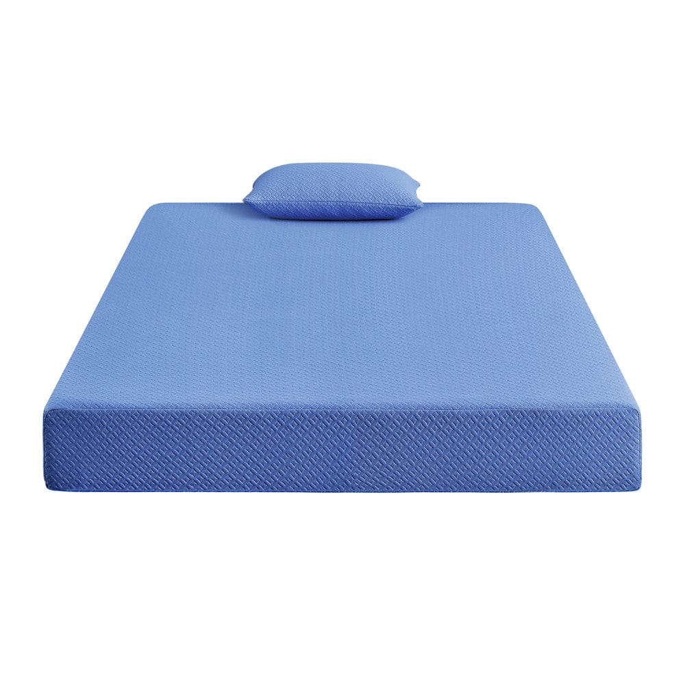 Homelegance  - Leo 7" Blue Full Gel-Infused Memory Foam Mattress and Pillow Set in Blue - MT-PG07BLF  view 3