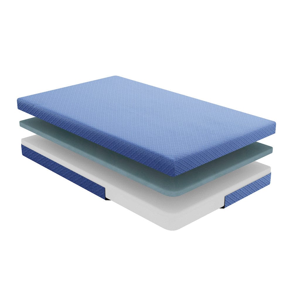 Homelegance  - Leo 7" Blue Full Gel-Infused Memory Foam Mattress and Pillow Set in Blue - MT-PG07BLF  view 4