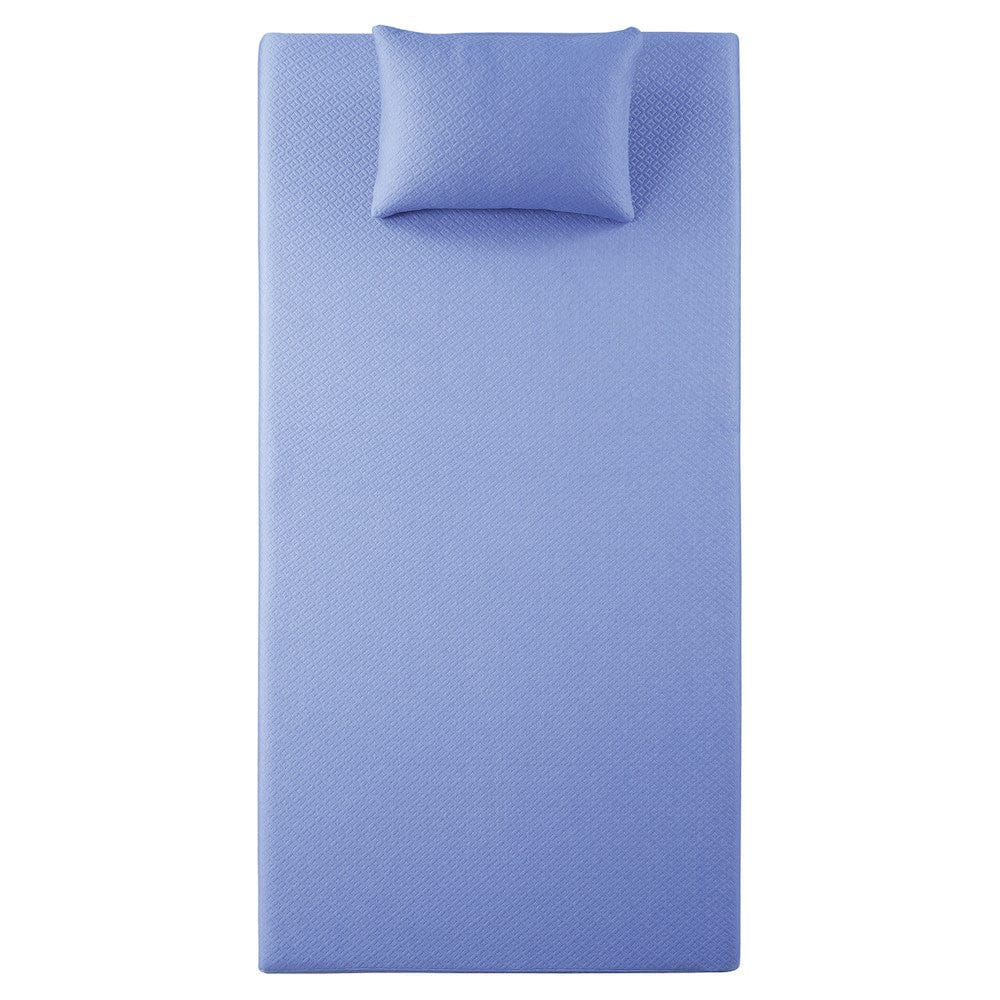 Homelegance  - Leo 7" Blue Twin Gel-Infused Memory Foam Mattress and Pillow Set in Blue - MT-PG07BLT  view 1