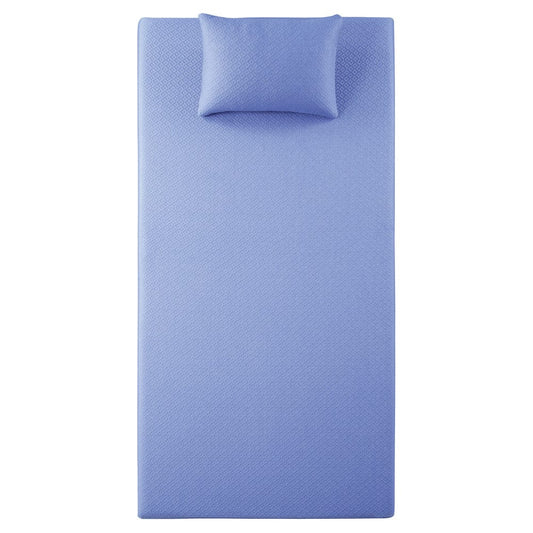 Homelegance  - Leo 7" Blue Twin Gel-Infused Memory Foam Mattress and Pillow Set in Blue - MT-PG07BLT  view 1