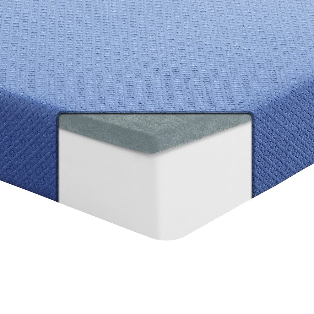 Homelegance  - Leo 7" Blue Twin Gel-Infused Memory Foam Mattress and Pillow Set in Blue - MT-PG07BLT  view 5