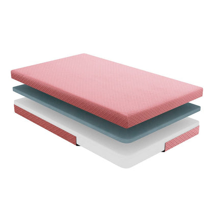 Homelegance  - Leo 7" Pink Twin Gel-Infused Memory Foam Mattress and Pillow Set in Pink - MT-PG07PKT  view 5