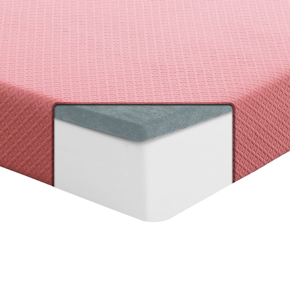 Homelegance  - Leo 7" Pink Twin Gel-Infused Memory Foam Mattress and Pillow Set in Pink - MT-PG07PKT  view 6