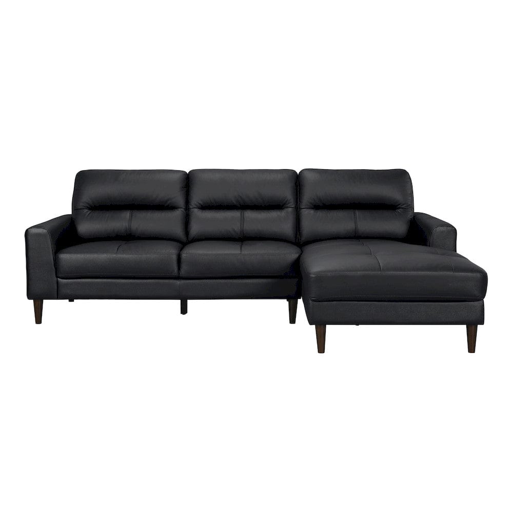 Homelegance  - Lewes 2-Piece Sectional W/ Right Chaise in Black - 8566BLKxSC  view 1