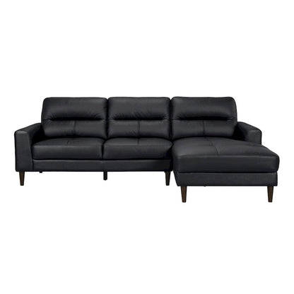 Homelegance  - Lewes 2-Piece Sectional W/ Right Chaise in Black - 8566BLKxSC  view 1