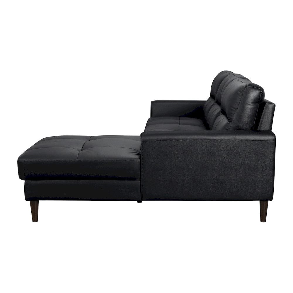 Homelegance  - Lewes 2-Piece Sectional W/ Right Chaise in Black - 8566BLKxSC  view 2