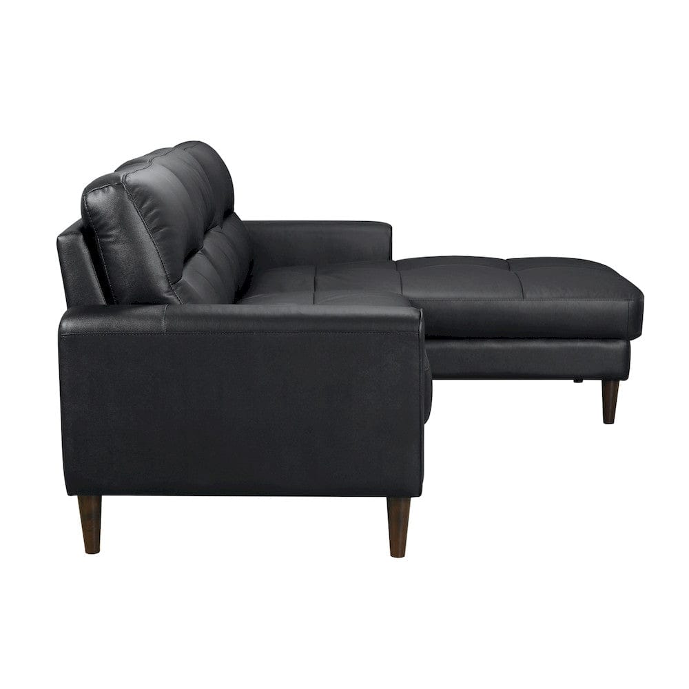 Homelegance  - Lewes 2-Piece Sectional W/ Right Chaise in Black - 8566BLKxSC  view 7