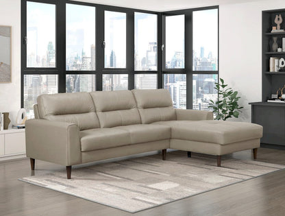 Homelegance  - Lewes 2-Piece Sectional W/ Right Chaise in Latte - 8566LTExSC  view 2