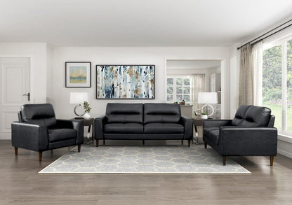 Homelegance  - Lewes Love Seat in Black - 8566BLK-2  view 2
