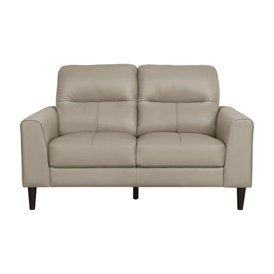 Homelegance  - Lewes Love Seat in Latte - 8566LTE-2  view 1