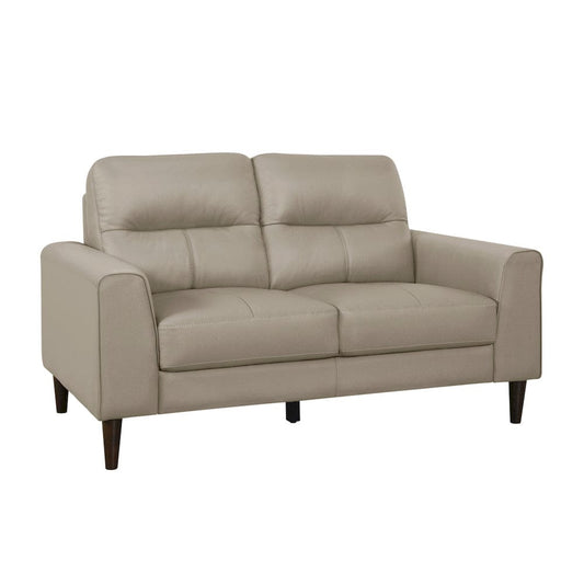 Homelegance  - Lewes Love Seat in Latte - 8566LTE-2  view 2