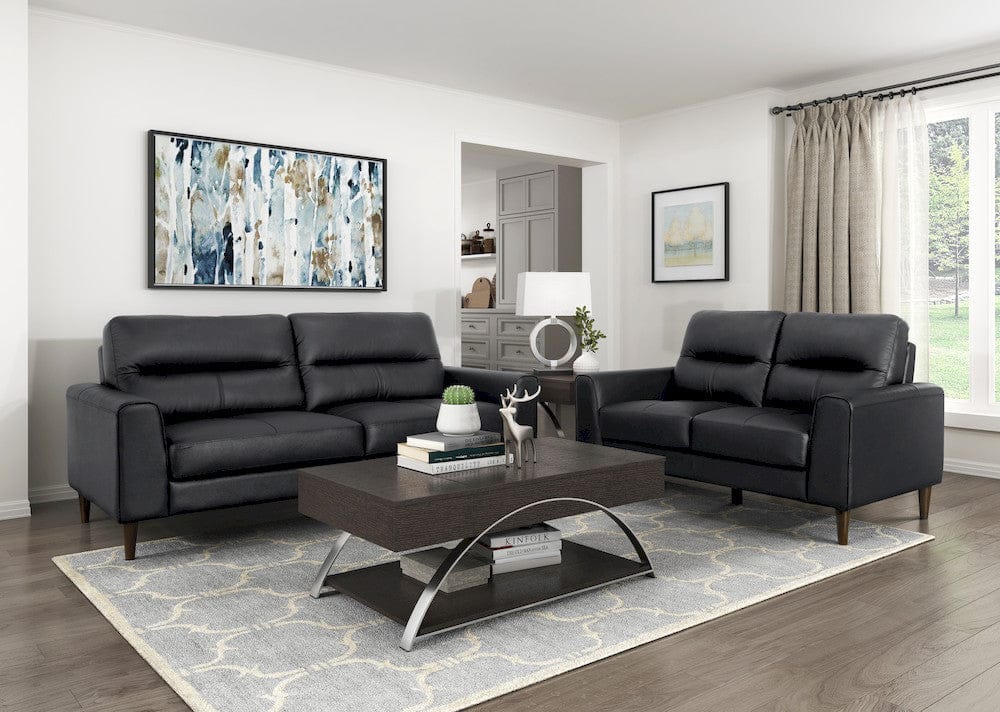 Homelegance  - Lewes Sofa in Black - 8566BLK-3  view 4