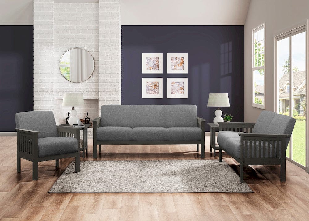 Homelegance  - Lewiston Sofa in Gray - 1104GY-3  view 5
